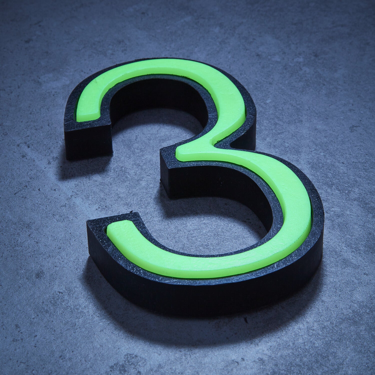 Glow in the Dark House Numbers - Green / Solar Powered House Numbers - Green