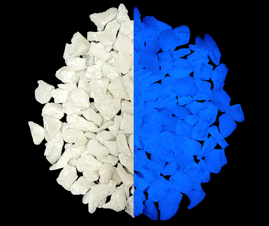 3-8mm Premium Grade Glow Rocks - Blue