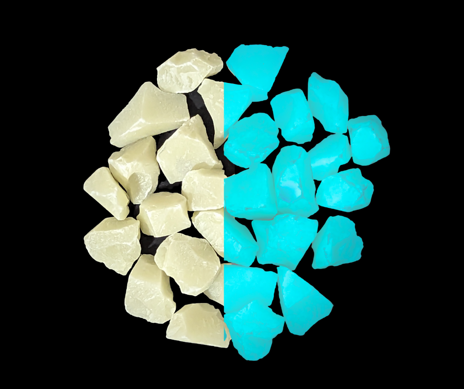 8-15mm Premium Grade Glow Rocks - Aqua