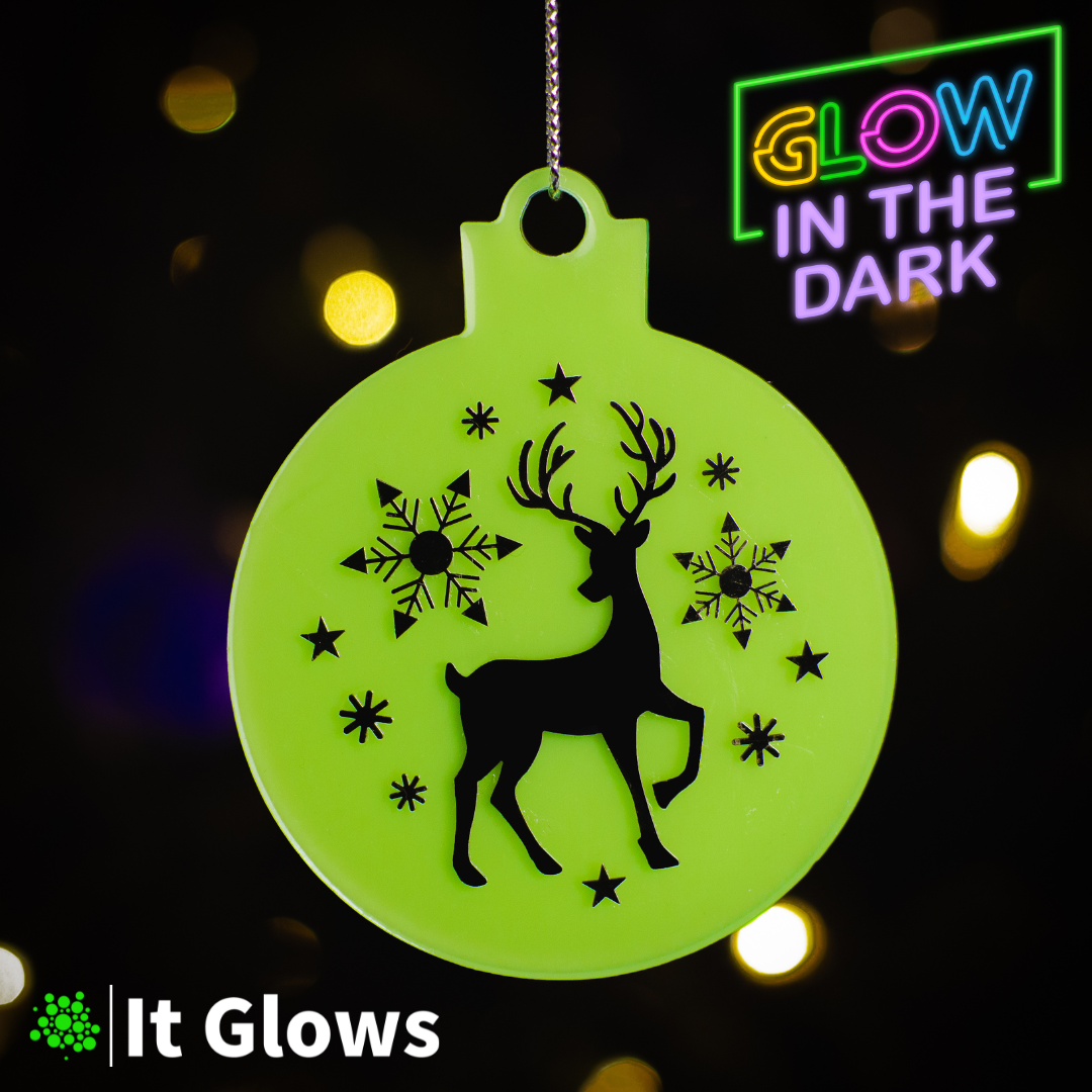 Glow in the dark Holiday Ornament / Stocking Stuffer / Christmas Ornament