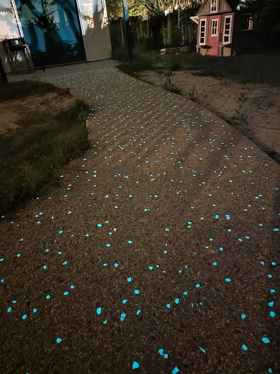 3-8mm Premium Grade Glow Rocks - Aqua