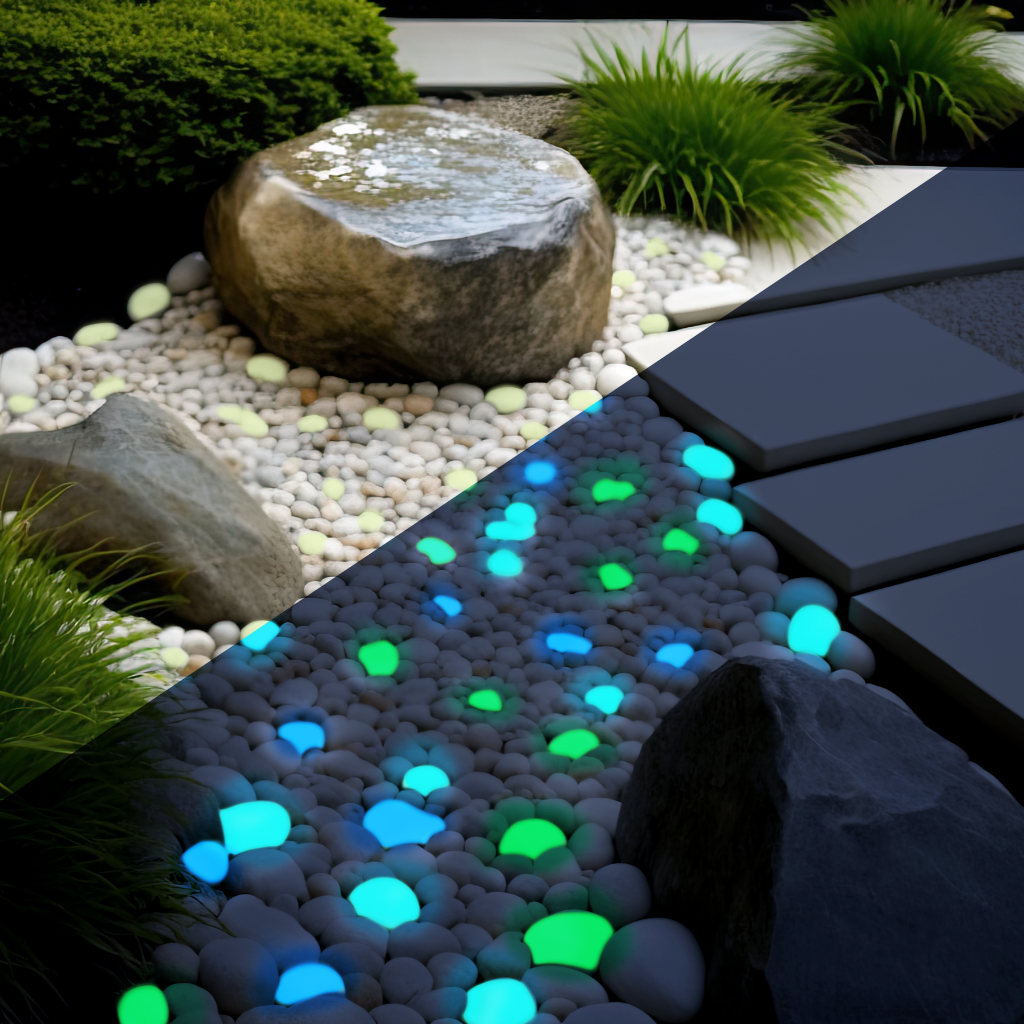 Large Glow Pebbles / Glow in the Dark Pebbles / Landscaping Stones / Garden Decor /Eco-Friendly Pebbles/ Decorative Stones / Outdoor Stones