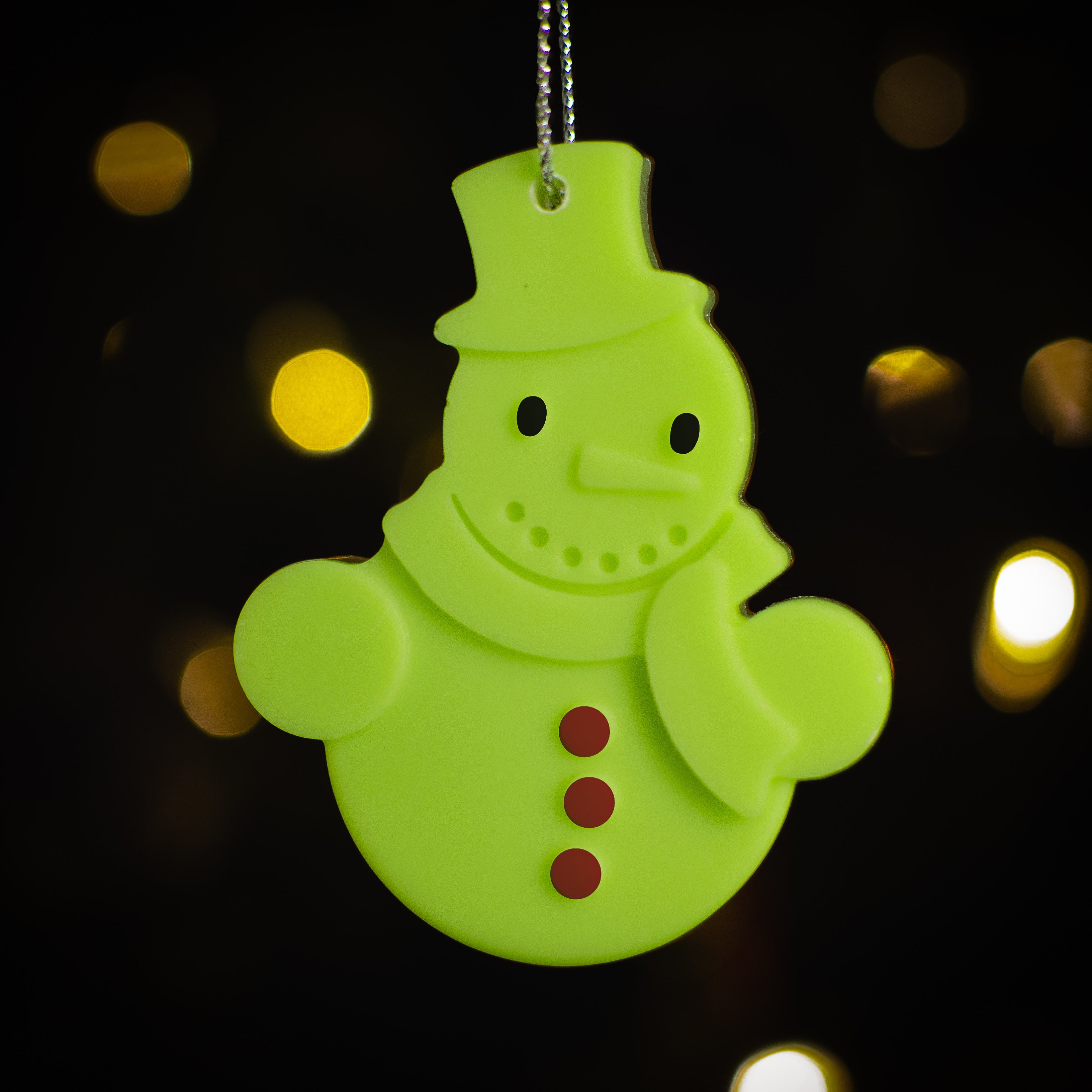 Glow in the dark Snowman Ornaments