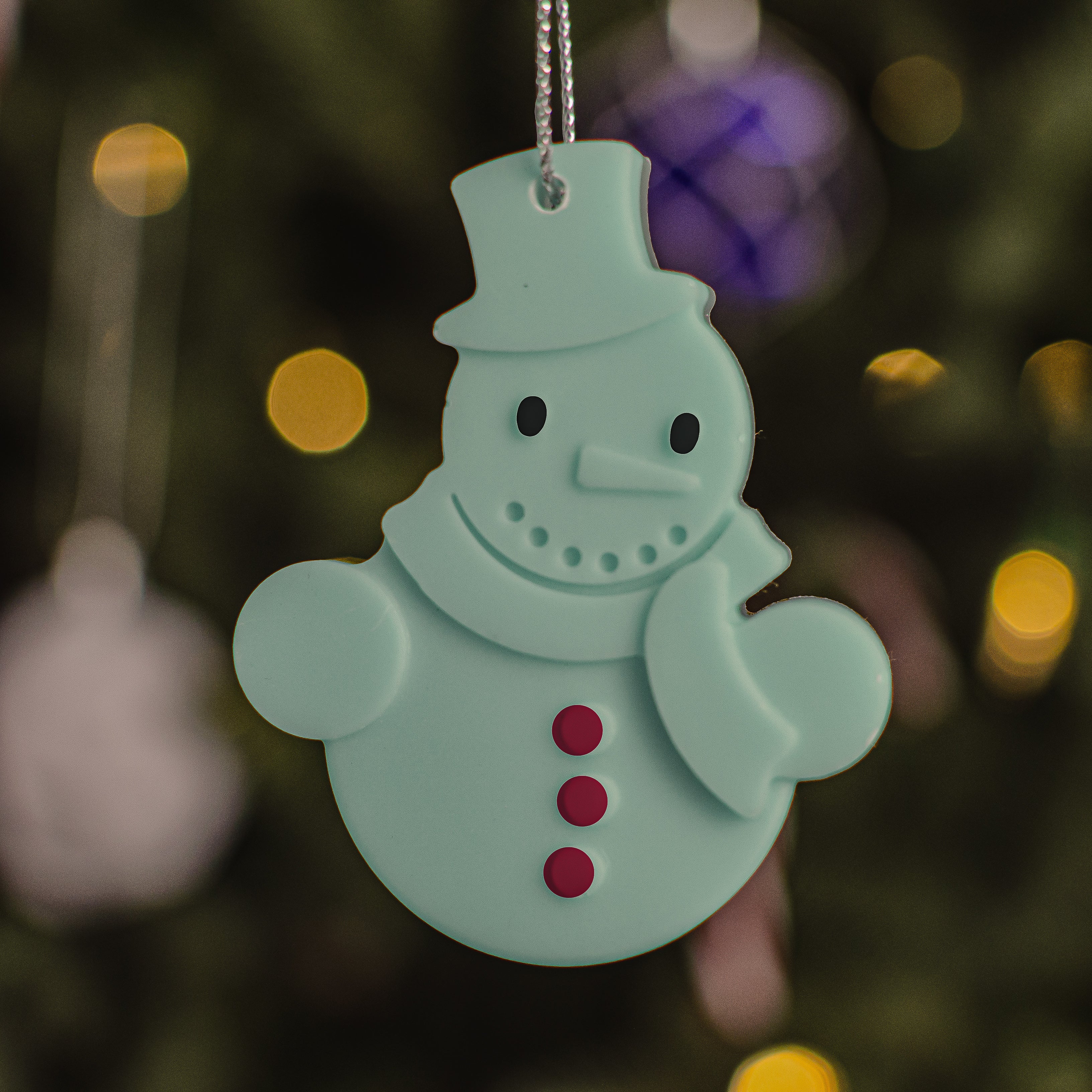 Glow in the dark Snowman Ornaments