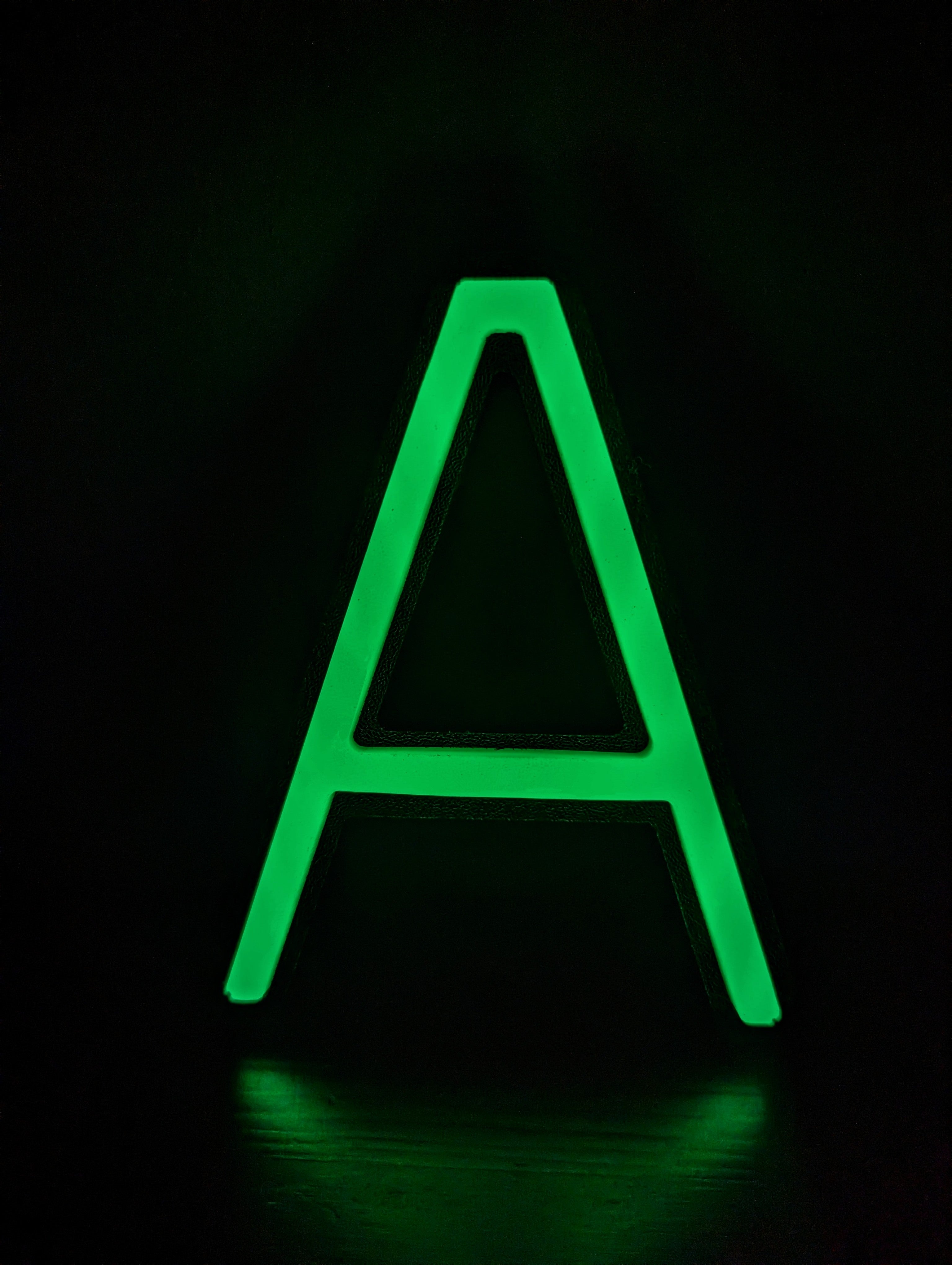 Glow in the Dark House Numbers - Green / Solar Powered House Numbers - Green