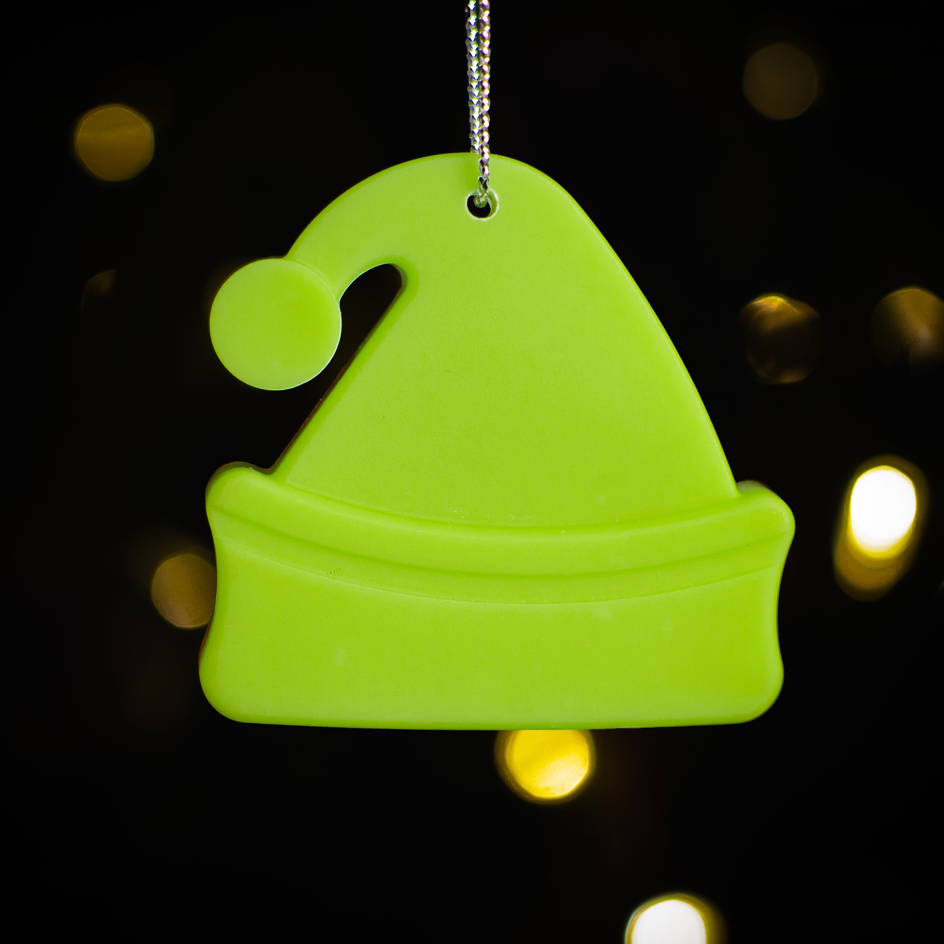 Glow in the Dark Christmas Ornaments / Color: Green / Set of 9 Ornaments