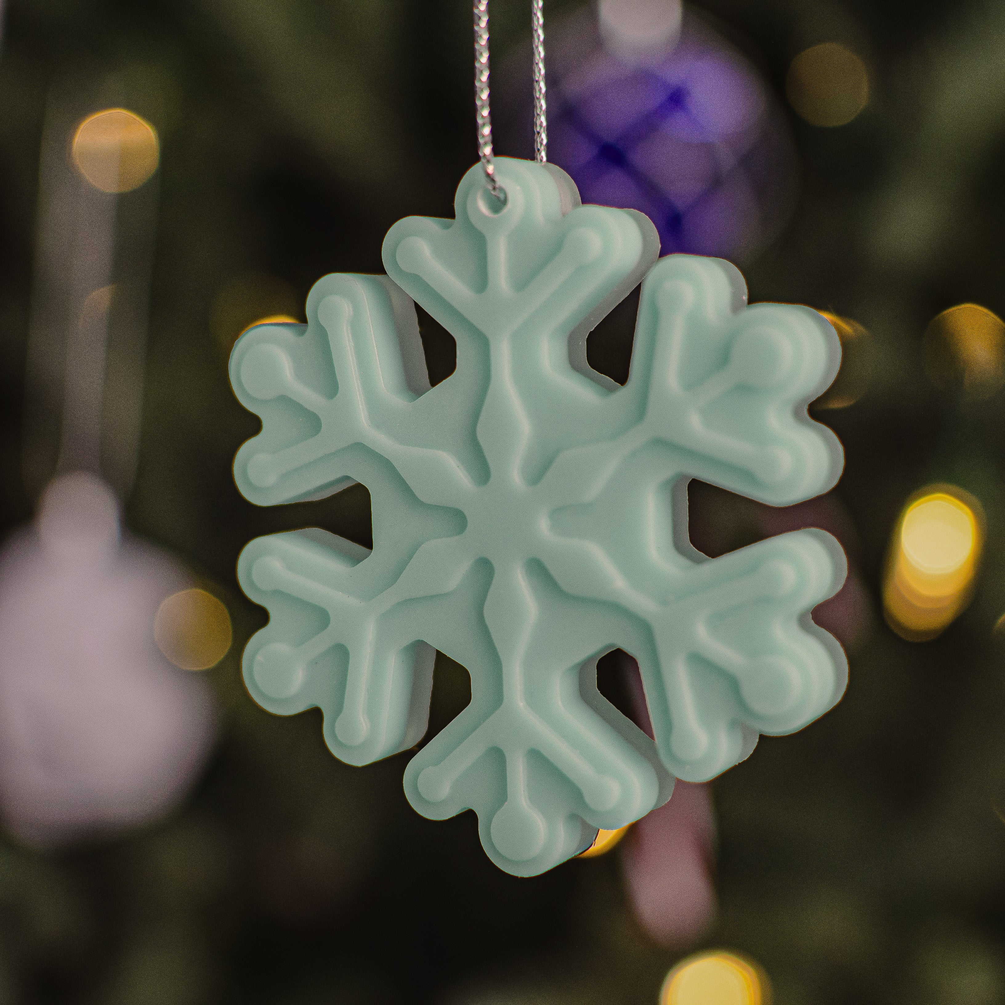 Glow in the dark Snowflake Ornament / Stocking Stuffer / Holiday Keepsake