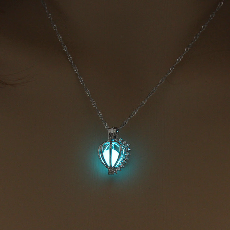 Glowing Pumpkin Crown Necklace