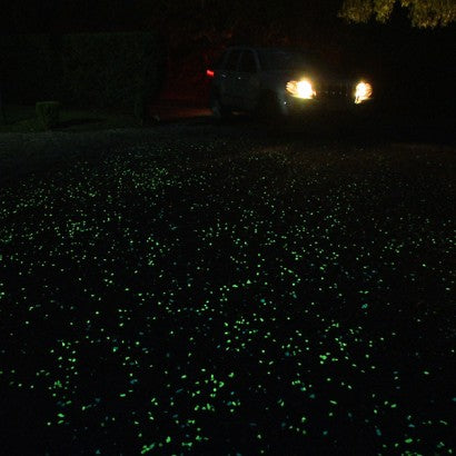 Create your own Glow in the Dark Driveway. With our Electricity-Free Glow in the dark products you can create your own photo-luminescent Glow in the Dark pathways, Glow in the Dark driveways, Glow in the Dark patios, Glow in the Dark Stones, Glow in the Dark House Numbers. Eco-Friendly Premium Grade Glow In The Dark Products. Reduce light pollution. #ItGlows #core glow