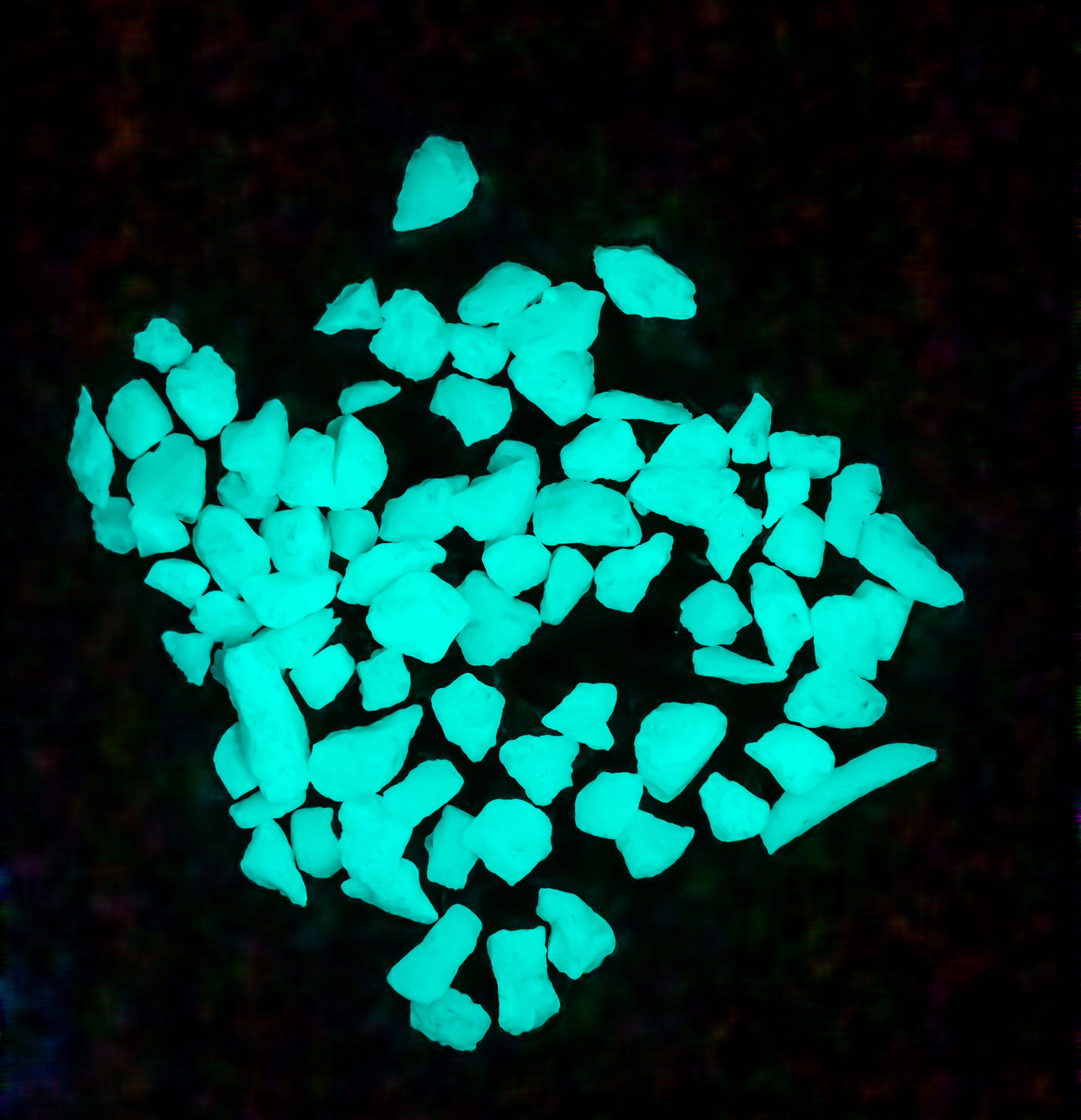 3-8mm Premium Grade Glow Rocks - Aqua